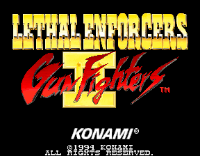 Lethal Enforcers II: Gun Fighters (ver EAA) Title Screen
